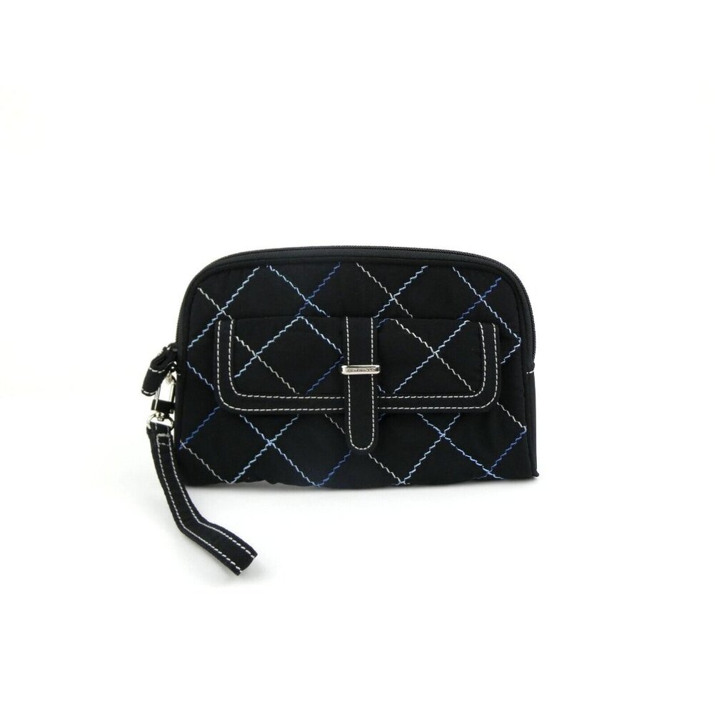 Vera Bradley Black Microfiber Berkeley Clutch Wristlet‎